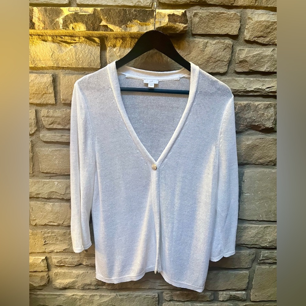 J Jill white sweater size L